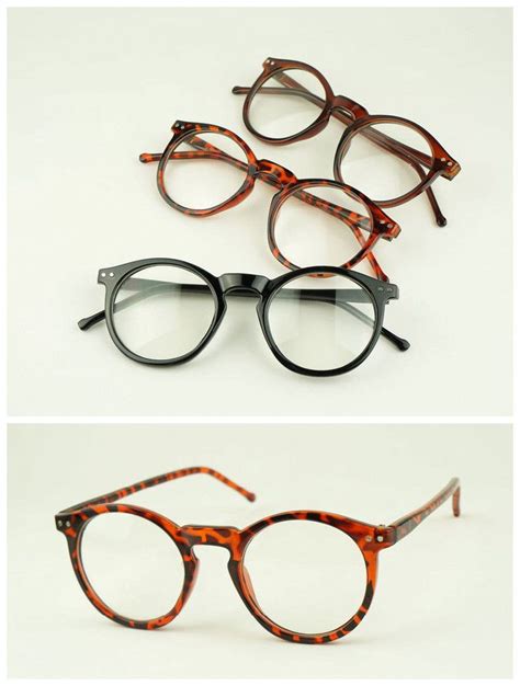 47mm vintage oval eyeglass frame man women round plain glass full rim spectacles ebay