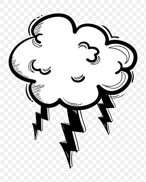 Doodle Cartoon Cartoon Clip Art Thunder Weather Lightning Cloud