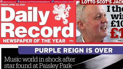 The Daily Record Is Named Scottish Newspaper Of The Year Bbc News