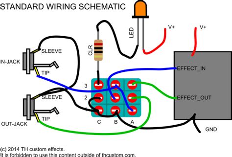 I'd rather have a dead battery than a swamped boat. Switching: Mechanical switches & standard wiring diagrams - TH custom effects