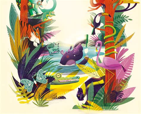 Jungle Illustration on Behance | Jungle illustration, Illustration, Animal illustration kids