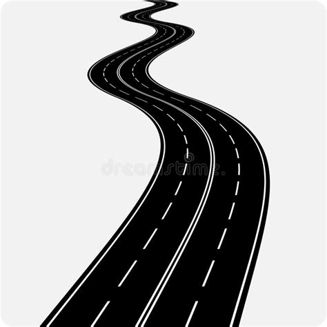 Vector Icon Of Winding Curved Road Stock Vector Illustration Of Path