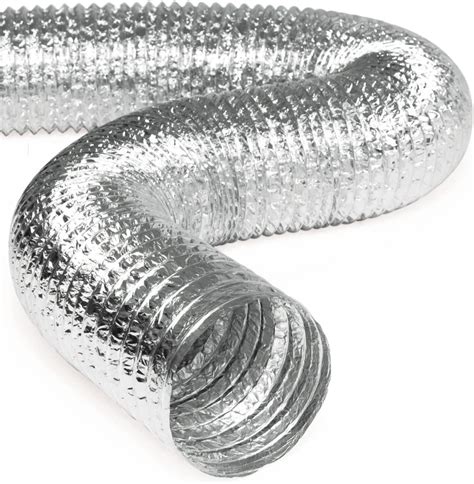 Buy 6 Inch Aluminum Hose Flexible Air Duct Pipe For Rigid Hvac Flex