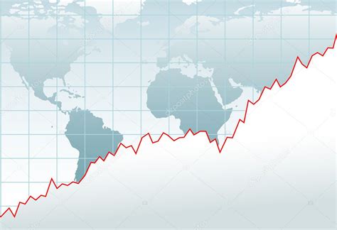 Chart Global Economy Financial Growth Map — Stock Vector © Michaeldb