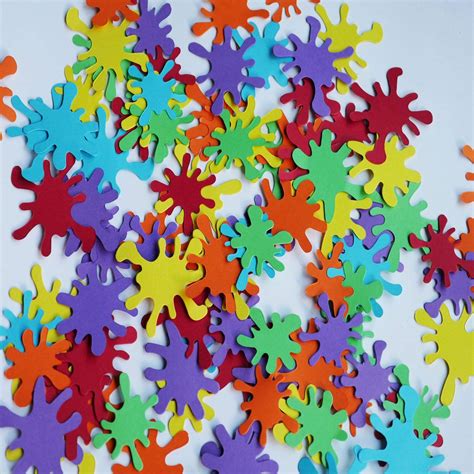 Buy KRISMYA 50 Pcs Paint Splatter Confetti - Art Paint Splash Table