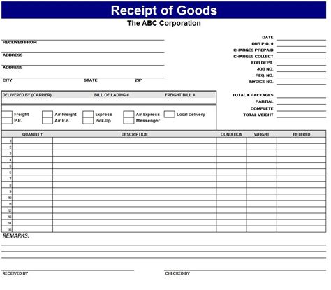 Image Result For Goods Received Note Format Download Receipt Template