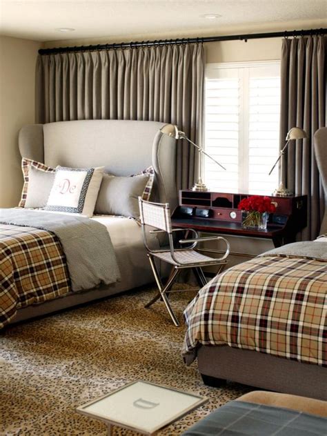Traditional Bedroom With Plaid Bedding Hgtv
