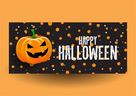 Download Free Halloween banner design with pumpkin SVG DXF EPS PNG ...