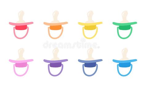 Pacifiers Set Stock Illustrations 262 Pacifiers Set Stock