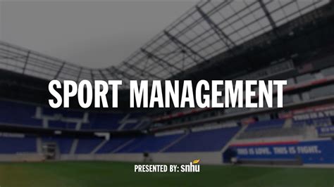 37 Hq Images Sport Management Degree Jobs Sports Management An