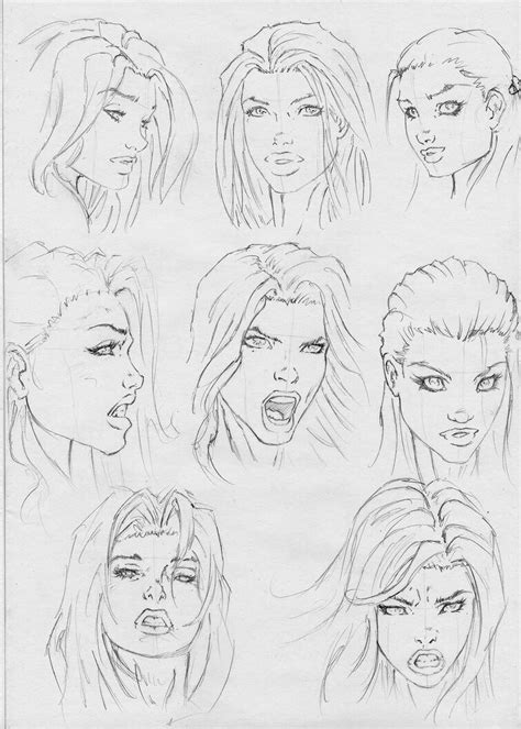 Female Facial References Comic Book Drawing Comic Face Character