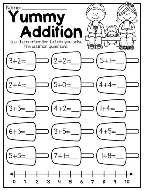 Summer Addition Worksheet For Kindergarten This Summer Kind