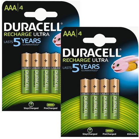 Duracell Ultra Aaa Triple A Size 850mah Rechargeable Battery Batteries