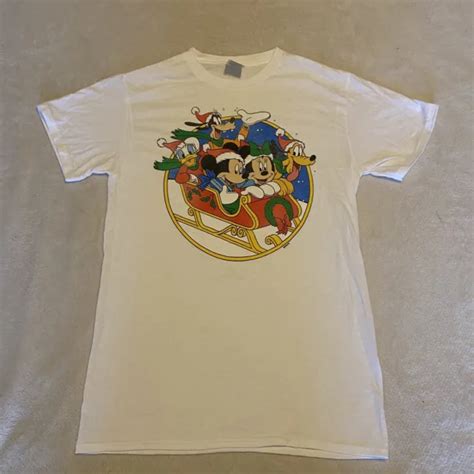 Vintage Bootleg Disney Christmas Mickey Mouse Donald Duck Goofy Pluto T