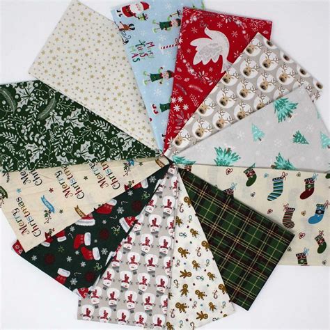 12 Fat Quarters Christmas Bundle 1 Overdale Fabrics