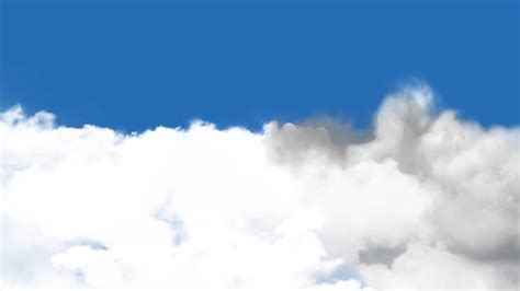 White Cloud Moving Over Blue Sky Background Rolling Puffy Cloud Are