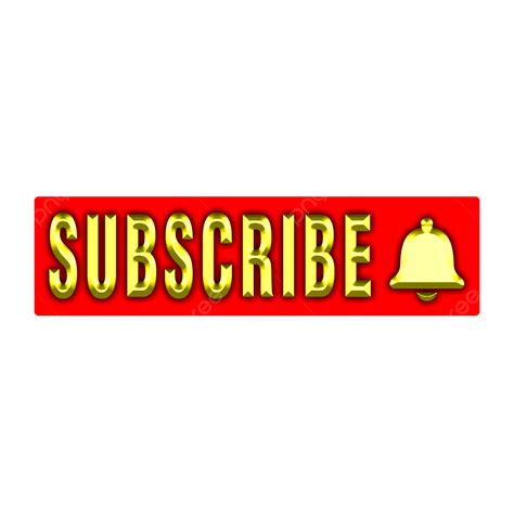 Youtube Subscribe Button Clipart Png Images Gold Subscribe Button With