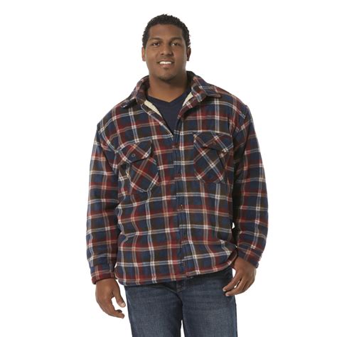 Northwest Territory Mens Big And Tall Flannel Shirt Jacket Plaid