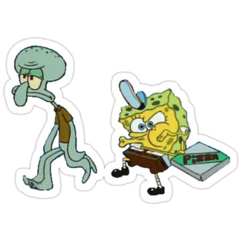 Funny Spongebob Stickers By Daniellacurcio Redbubble
