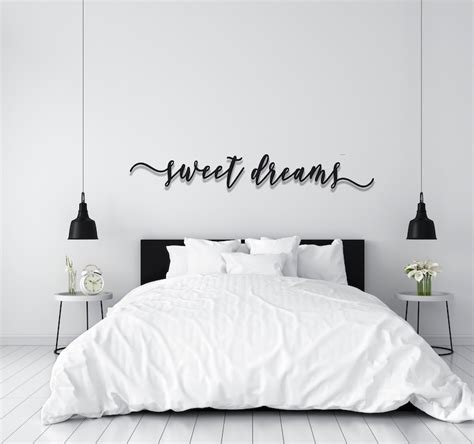 Sweet Dreams Metal Sign Large Bedroom Wall Decor Over The Etsy