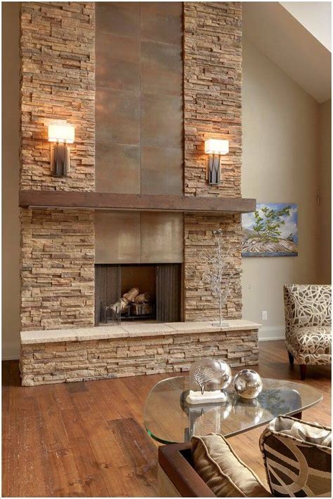 Warm Up Your Living Room With These 12 Stone Fireplace Ideas