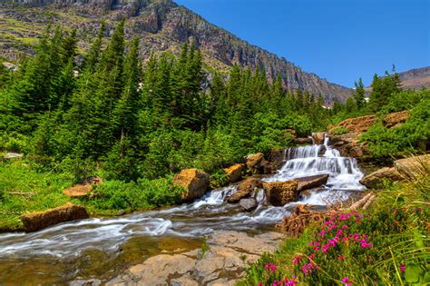 Desktop Wallpapers Nature Mountains Waterfalls Scenery Rivers