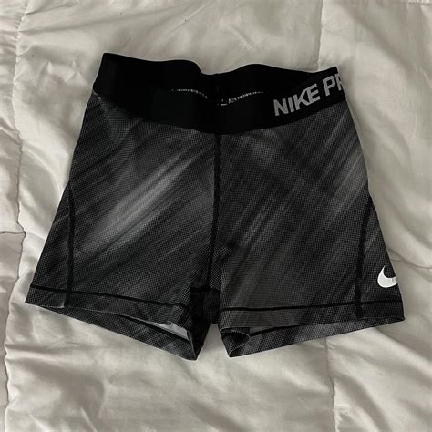 Nike Womens Black And Grey Shorts Depop