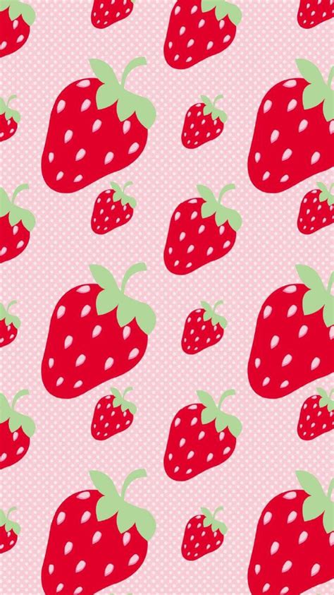Pin By Pam Harbuck On Wallpapers♡ Kawaii Wallpaper Strawberry