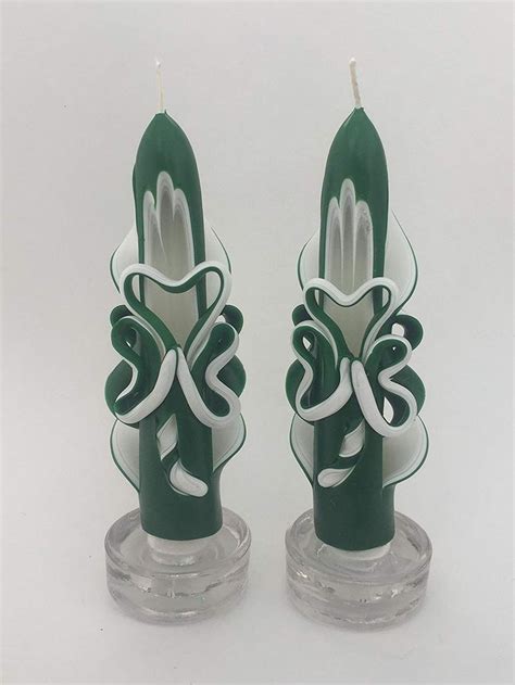 Emerald Green Shamrock Taper Candles 6 Inch Zee Candles Taper