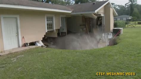 Sinkhole Swallows A Home In Florida Newscentermaine