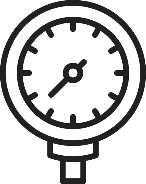 Pressure Gauge Line Icon 7316158 Vector Art At Vecteezy