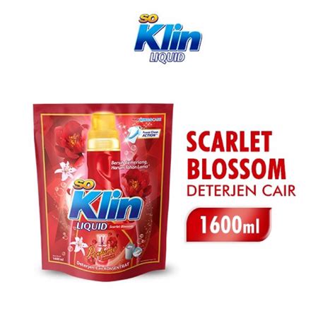 Jual Soklin Liquid Detergent Scarlet Blossom Perfume Pouch 1600 Ml