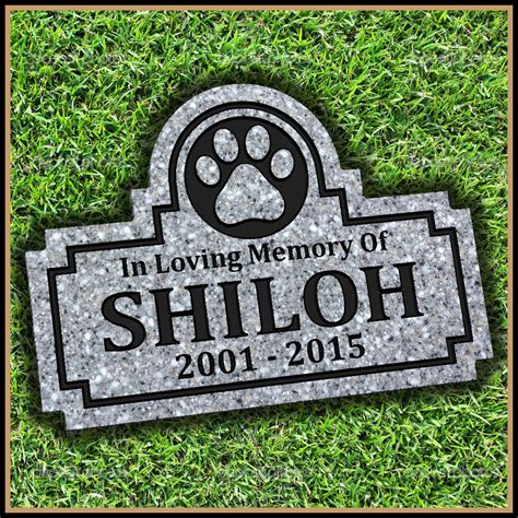 Pet memorial stones, pet headstones, pet grave markers and pet tombstones can be made of engraved rock, engraved granite, bluestone, flagstone or marble with a beautiful passage and our markers can have a remembrance picture attached to remind everyone of the love shared with your. Pet Memorial Grave Marker Headstone Dog Cat Horse Gravestone