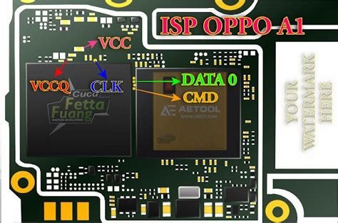Oppo A Isp Emmc Pinout To Bypass Frp And Pattern Lock
