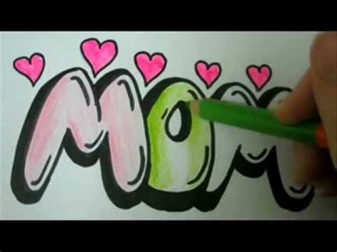 Copy it or watch it in our video player and use it as a step by step tutorial to learn how to draw. Draw MOM - How To Draw MOM In Easy Graffiti Bubble Letters ...