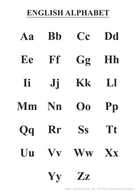 English Alphabet Printable In 2020 Letter Worksheets English