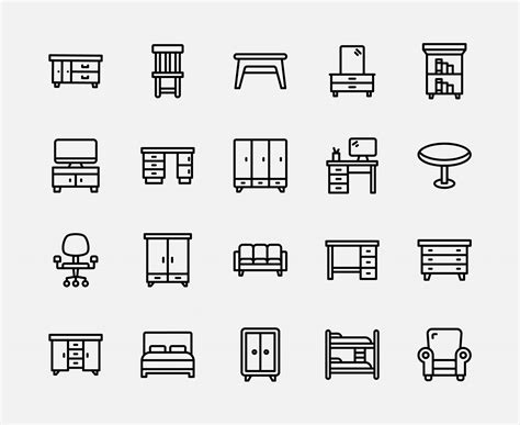 Furniture Icons Free Vector Art Frebers