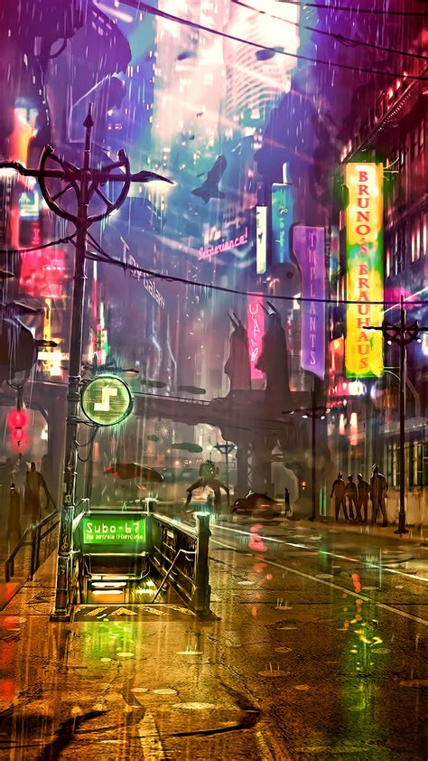 3840x2400 Futuristic City Cyberpunk Neon Street Digital Art 4k 4k Hd 4k