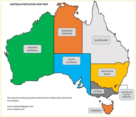 Australia State Heat Map Excel Template