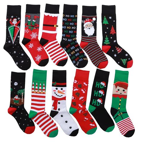 Pairs Unisex Premium Cotton Christmas Pattern Dress Socks With