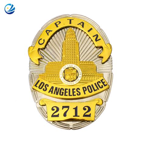 China Wholesale Custom Metal Lapd Los Angeles Police Badge Captain