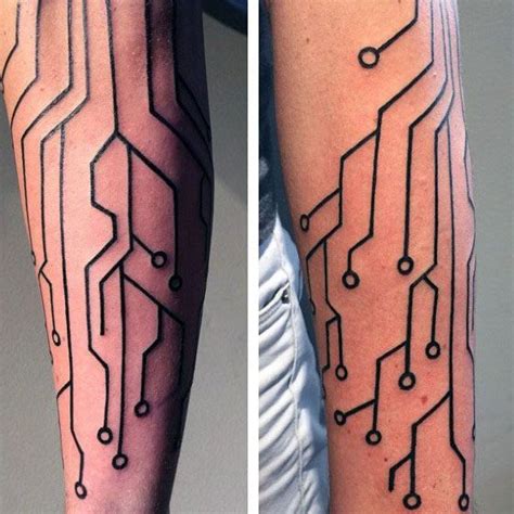 60 Cool Circuit Board Tattoo Designs For Men 2024 Guide Sleeve