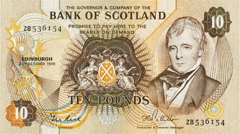 Scotland P113cr 10 Pounds From 1981