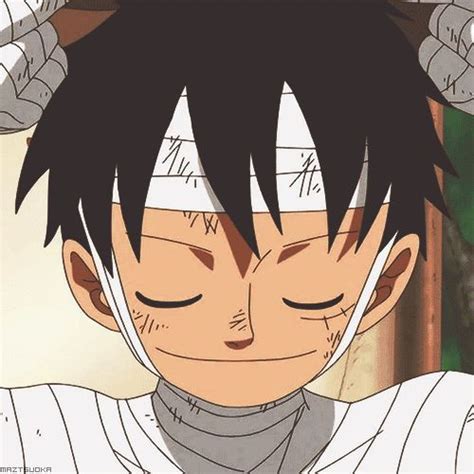 Monkey D Luffy Straw Hat  Bandages Smiling One Piece Manga