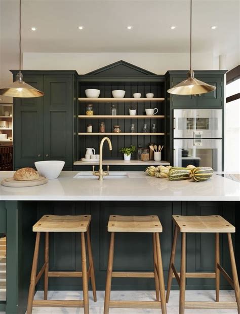 The Color Of The Moment Is Hunter Green In 2020 Dark Green Kitchen