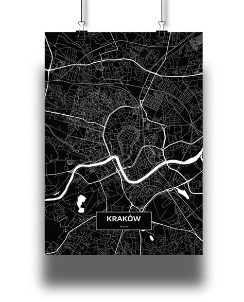 Plakat A Grafika Wz R Mapa Krakowa Oficjalne Archiwum