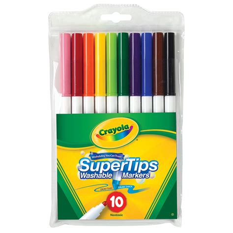 Crayola Washable Super Tip Marker 10 Color Set
