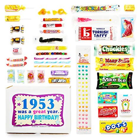Retro Candy Yum ~ 1953 69th Birthday T Box Nostalgic Retro Candy Mix