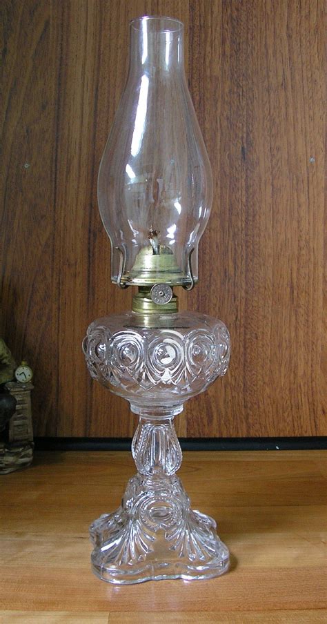 Clear Glass Bullseye Fine Detail Oil Lamp Kerosene Lamp Antique Oil Lamps Kerosene Lamp