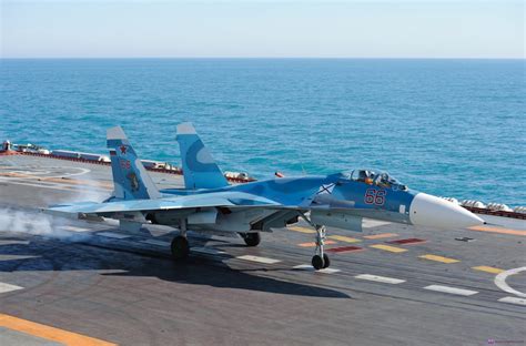 The Aviationist Russian Navy Su 33 Aircraft Crashes Near Its Aircraft